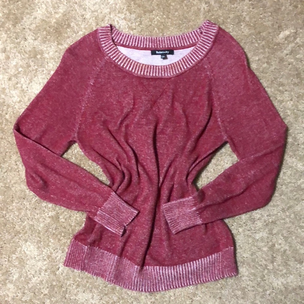 Relativity burgundy red sweater